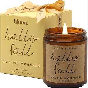 LiHome Hello Fall Candle NWT
